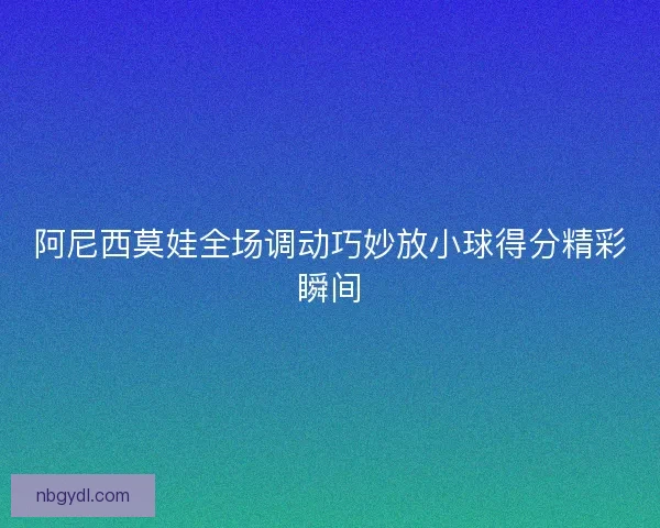 阿尼西莫娃全场调动巧妙放小球得分精彩瞬间
